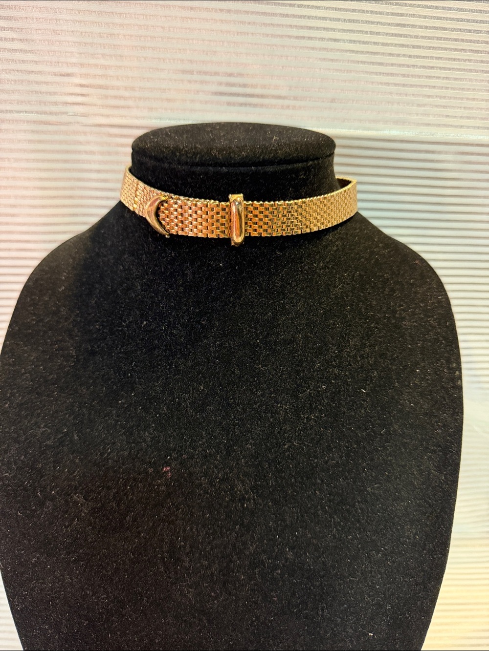 Kreisler Gold Mesh Belt-Style Choker Necklace Quality USA